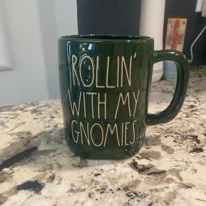 NWT Rae Dunn Rollin With My Gnomies Green Mug